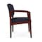 Lesro Lenox Wood Wide Guest Chair Wood Frame, Mahogany, OH Navy Upholstery LW1201 - alternate 1